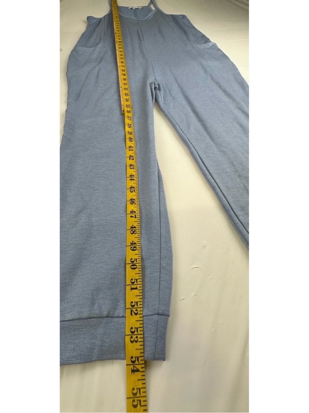 Sincerely Jules Cozy Soft Relaxed Pocket Romper Jumpsuit Blue M - Picture 9 of 10